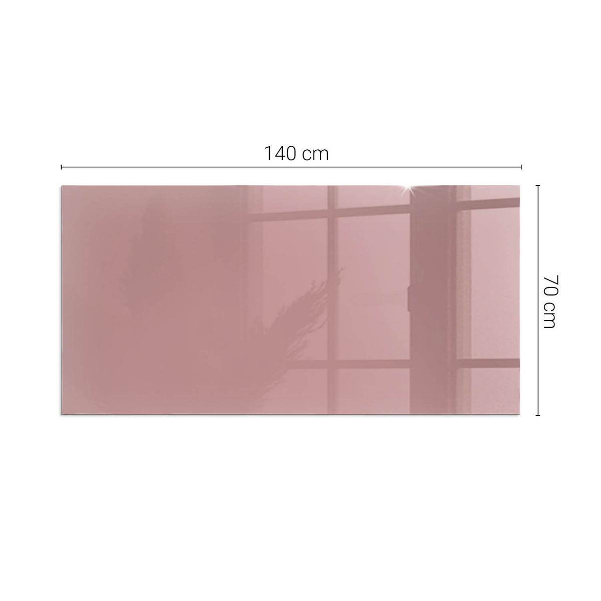 GLASPLATTE für Kamin 140x70 cm - Pink, Glas (140/70/0.4cm) - TULUP