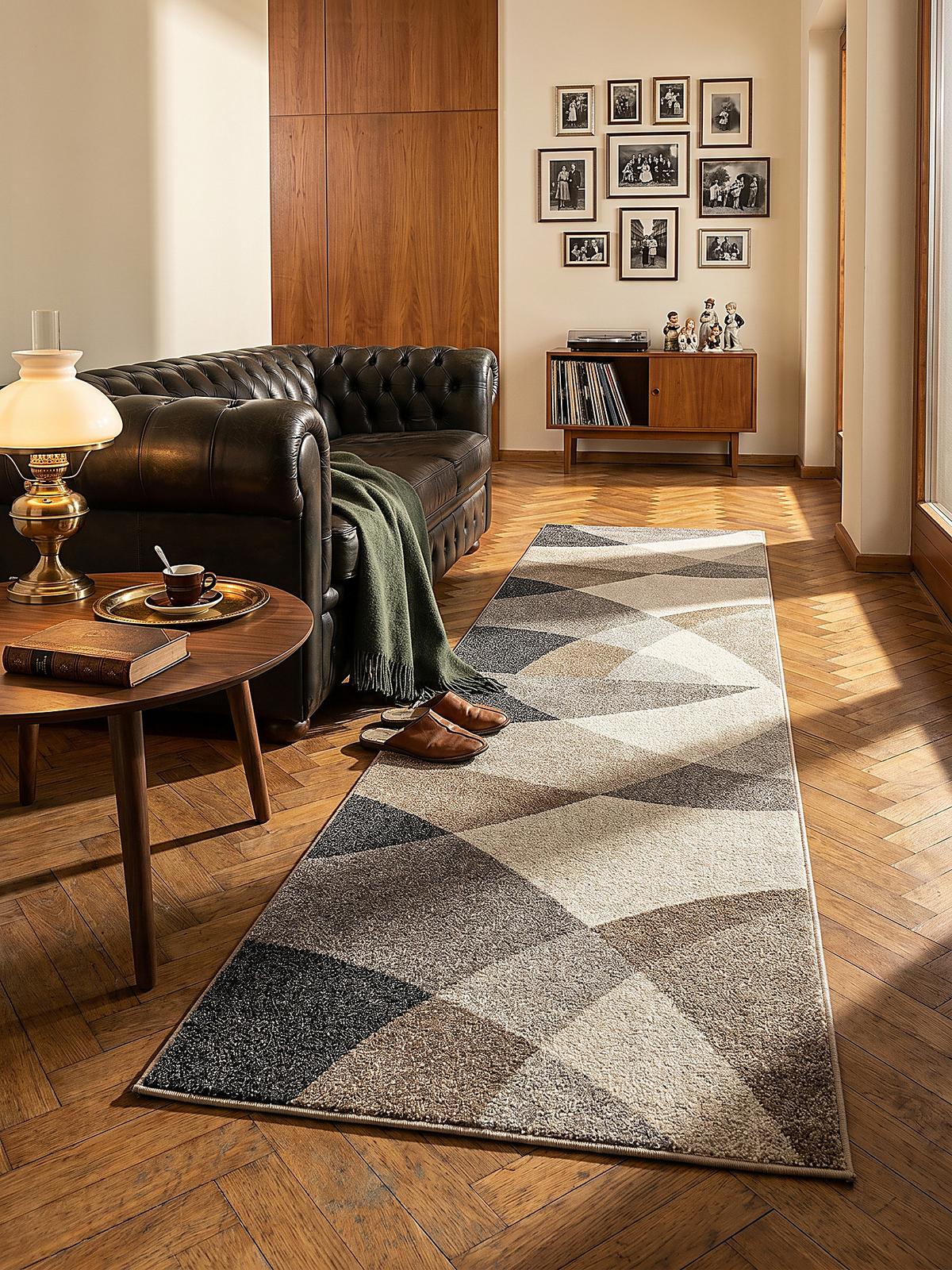 TEPPICH Niederflor Abstrakt THUR Polypropylen Grau 80 x 140 cm - Beige, Textil (80/140cm) - KADIMA DESIGN