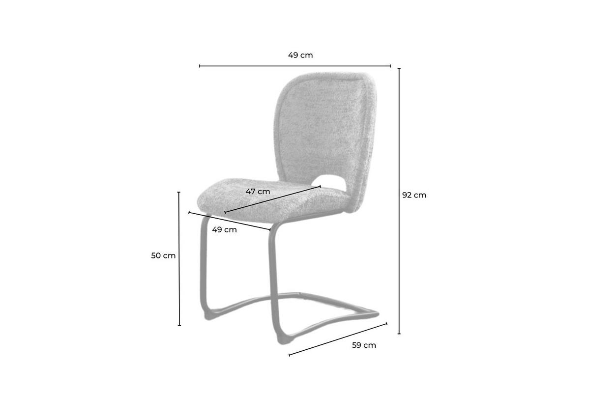 ESSZIMMERSTUHL JONA Cremeweiß Webstoff (1er-Set) - Creme, Kunststoff/Textil (49/92/59cm) - KAWOLA