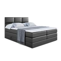 BOXSPRINGBETT OHIO KING - 180x200 - H3/H4 - Schwarz Hochglanz - Schwarz Hochglanz, Holzwerkstoff (180/200cm) - ALTDECOR