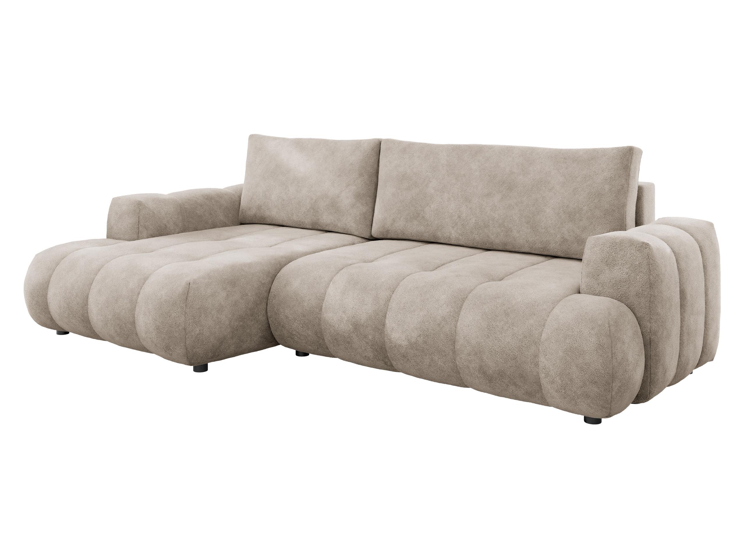 ECKSOFA Haiti, Seite: Links LC+2R - Schwarz/Mokka, Holz/Textil (276/156cm) - MIRJAN24