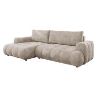 ECKSOFA Haiti, Seite: Links LC+2R - Schwarz/Mokka, Holz/Textil (276/156cm) - MIRJAN24