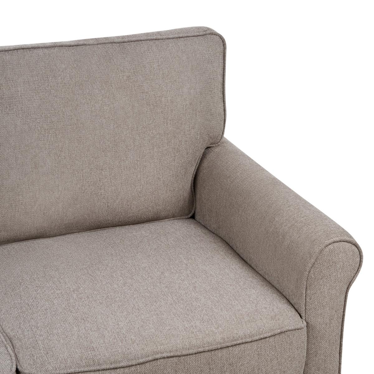 2-SITZER-SOFA Stoff hellbraun Ronneby - Hellbraun/Braun, Textil (140/88/78cm) - Beliani