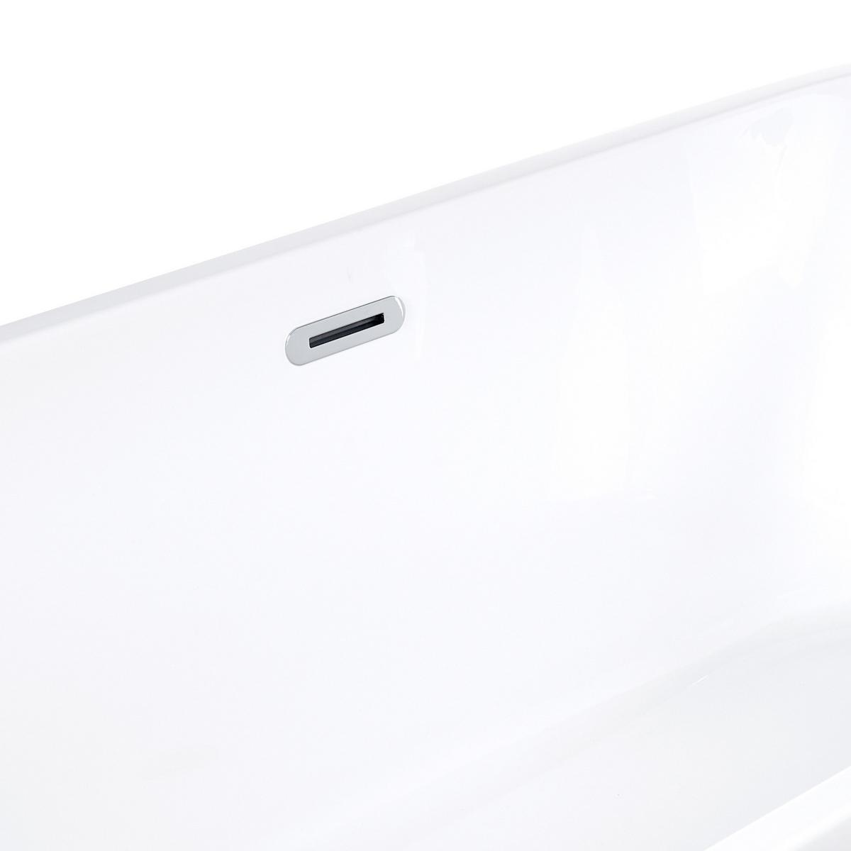 BADEWANNE FREISTEHEND 72x170x59 cm weiß Havana - Weiß, Kunststoff (72/59/170cm) - Beliani