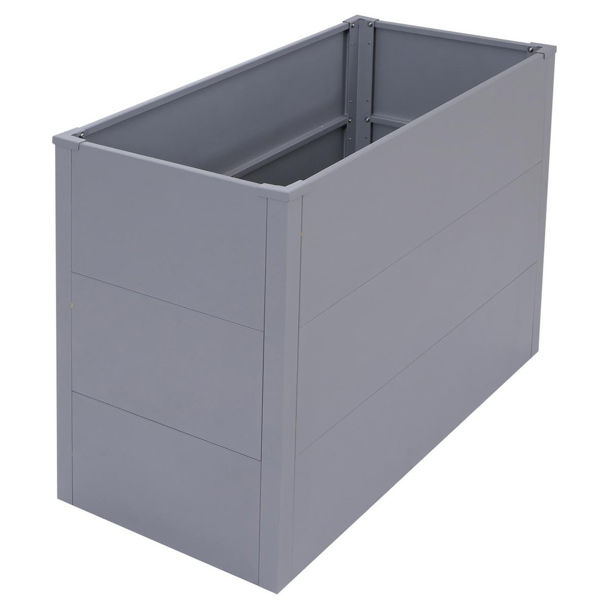 HOCHBEET 3ER-SET Grau 3er-Set-Set - Grau, Metall (150/77/100cm) - MCW