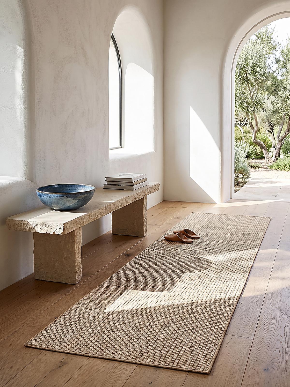 LÄUFER Outdoor, Fußbodenheizung-geeignet, VIGOLENO in Sand, 80 x 150 cm - Beige, Textil (80/150cm) - KADIMA DESIGN