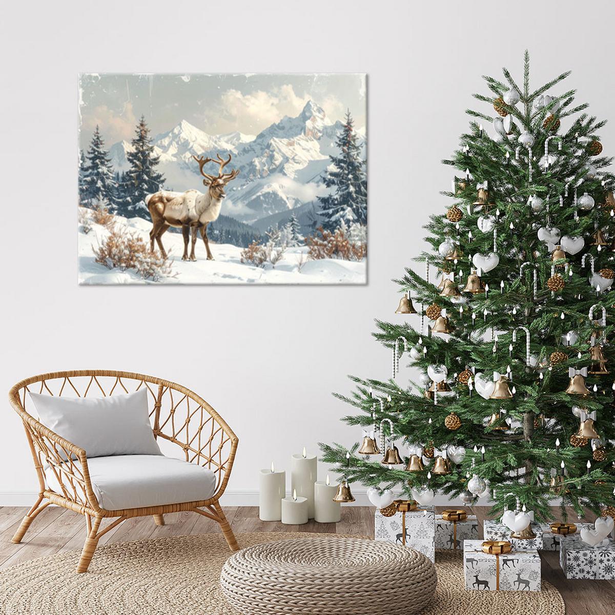 LEINWANDBILD Weihnachten 60x40cm - Weiß, Textil (60/40cm) - Feeby