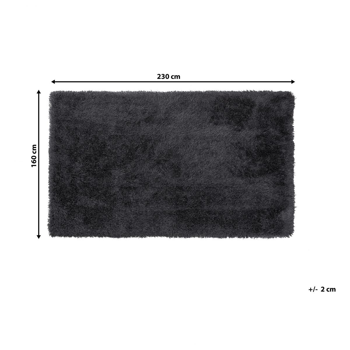 SHAGGY-TEPPICH Cide 230/160 cm - Schwarz, Kunststoff (160/230cm) - Beliani