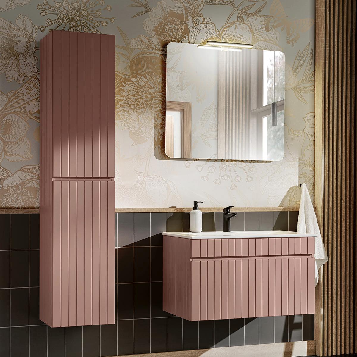 WASCHTISCH 80cm Zelie Rose - Pink, Holzwerkstoff (80/46/46cm) - Petits-meubles
