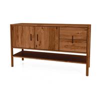 KOMMODE INA Wildeiche - Mokka, Holz (142/81/46cm) - byoak