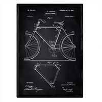 POSTER Marco Patent Fahrrad A3 Rahmenlos - Klar/Schwarz, Papier (29.7/5/42cm) - Nacnic