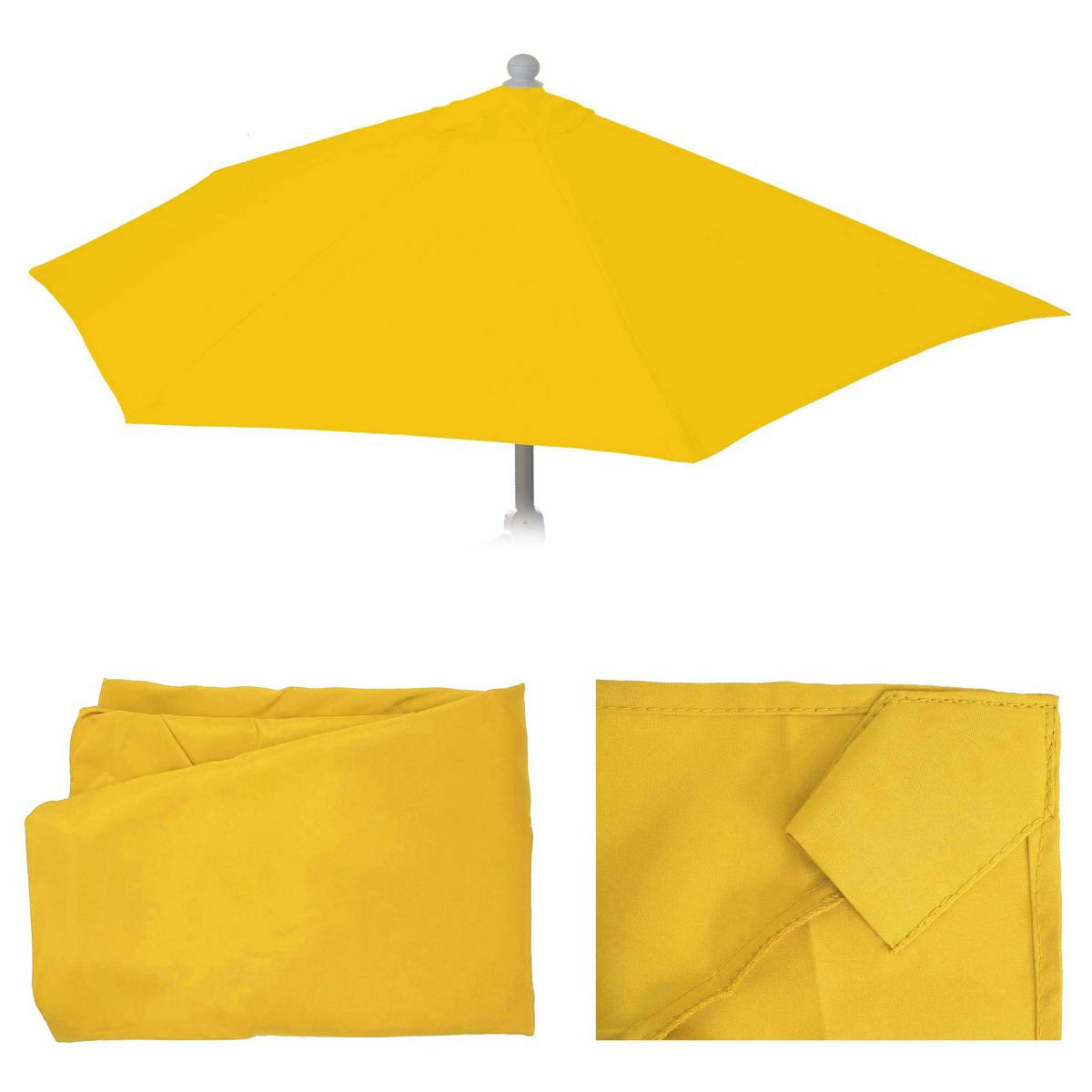 BEZUG FÜR SONNENSCHIRM HALBRUND Gelb - Gelb, Textil (260/135cm) - MCW