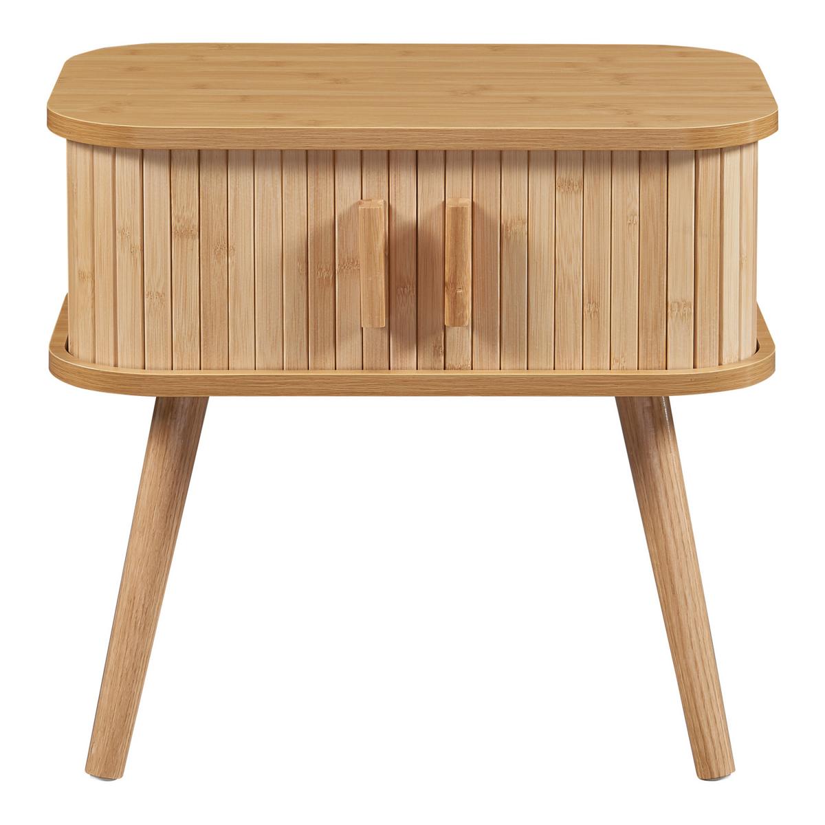 NACHTTISCH Nordkapp - Naturfarben, Holz/Holzwerkstoff (48/45/30cm) - [en.casa]