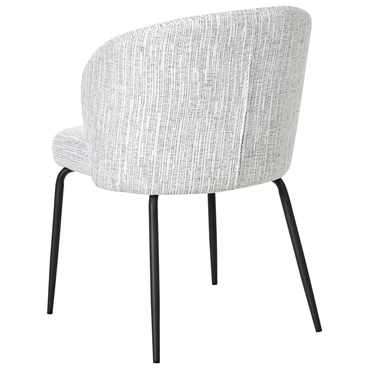 ESSZIMMERSTUHL 2er-Set Weiß/Blau Zana - Blau/Weiß, Textil (55/81/56cm) - Beliani