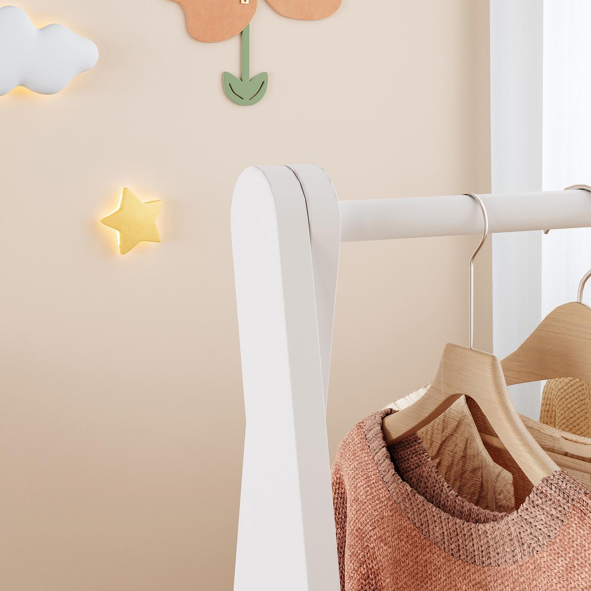 KINDERKLEIDERSTÄNDER Vestnes II. - Weiß, Holzwerkstoff (66/99/38cm) - [en.casa]