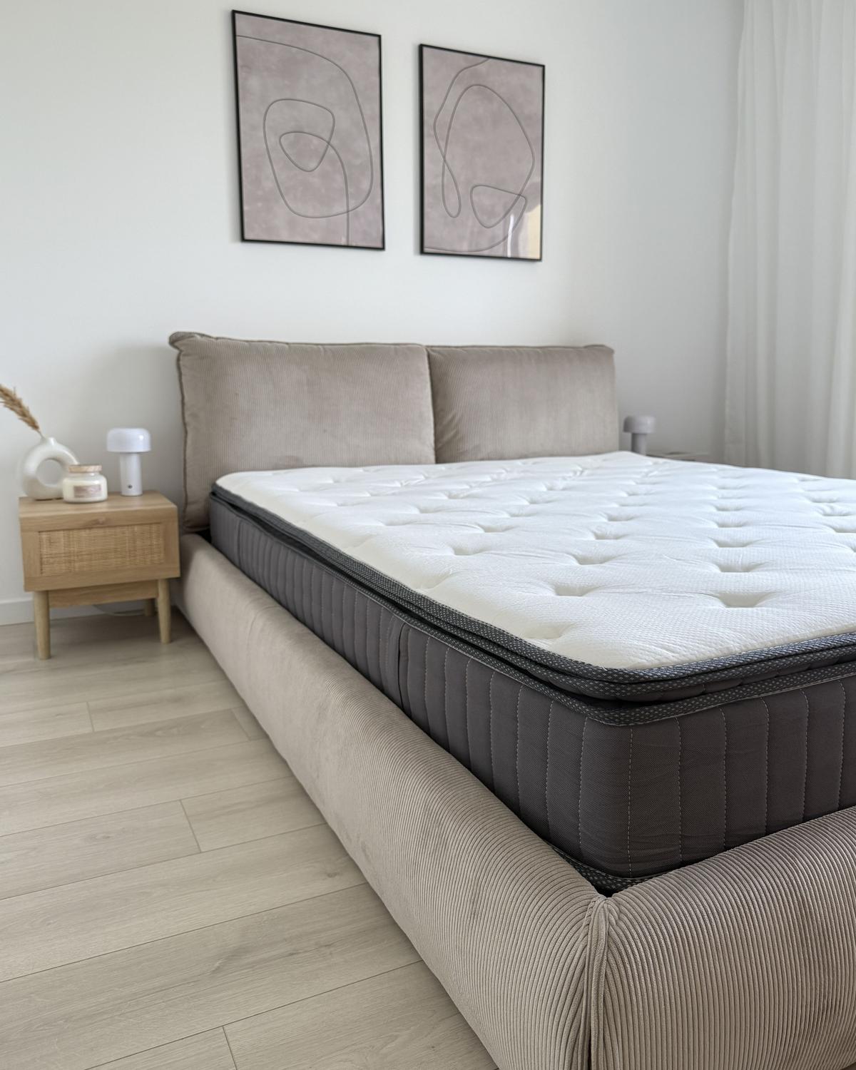 GEL-MEMORYSCHAUM-TASCHENFEDERKERNMATRATZE H3/4 Fest 180/200 cm Pleasant - Weiß, Textil (180/200cm) - Beliani