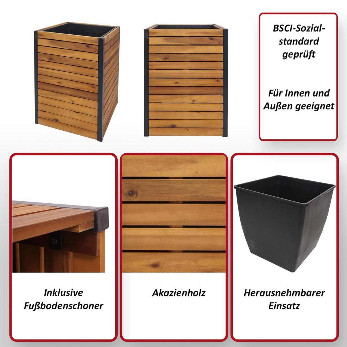 PFLANZKASTEN Braun - Braun, Holz (42/60/42cm) - MCW