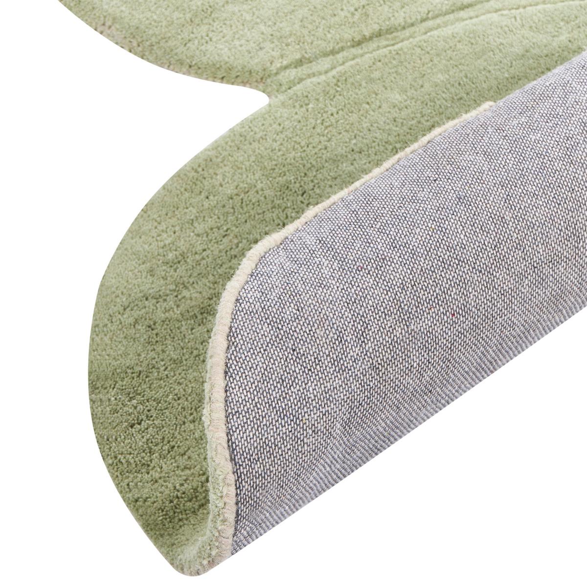 TEPPICH Hellgrün 140 cm Wolle Kokkini - Hellgrün, Textil (140/140cm) - Beliani