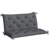BANKAUFLAGE Sitzkissen Rückenkissen Polster Auflage für Sitzbank 100x98x8 cm - Dunkelgrau, Textil (100/8/98cm) - Outsunny