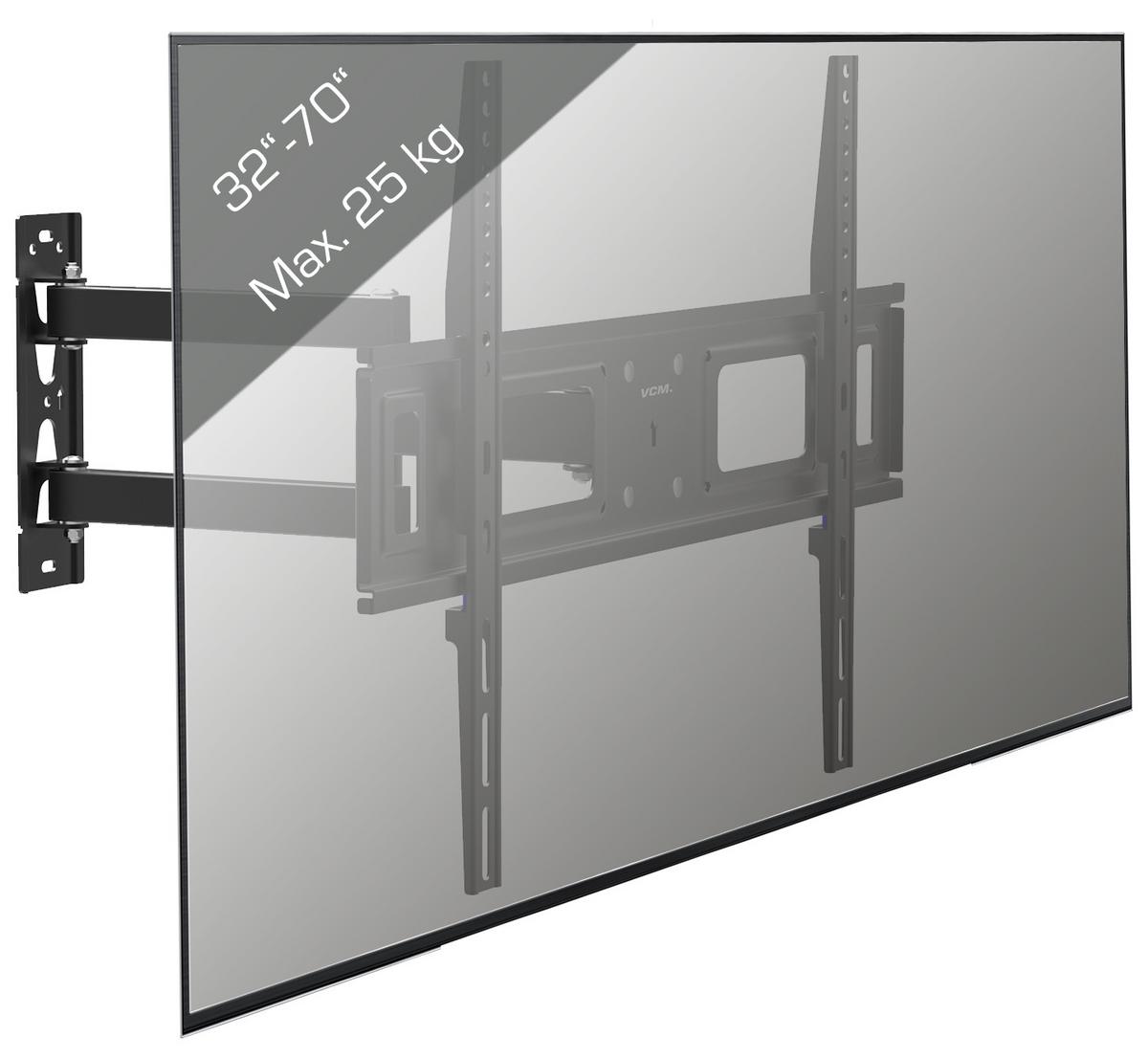 Stenski Nosilec Za Tv B-Sn 600, Črna - črna, Basics, kovina (64/42/7,5cm) - MID.YOU