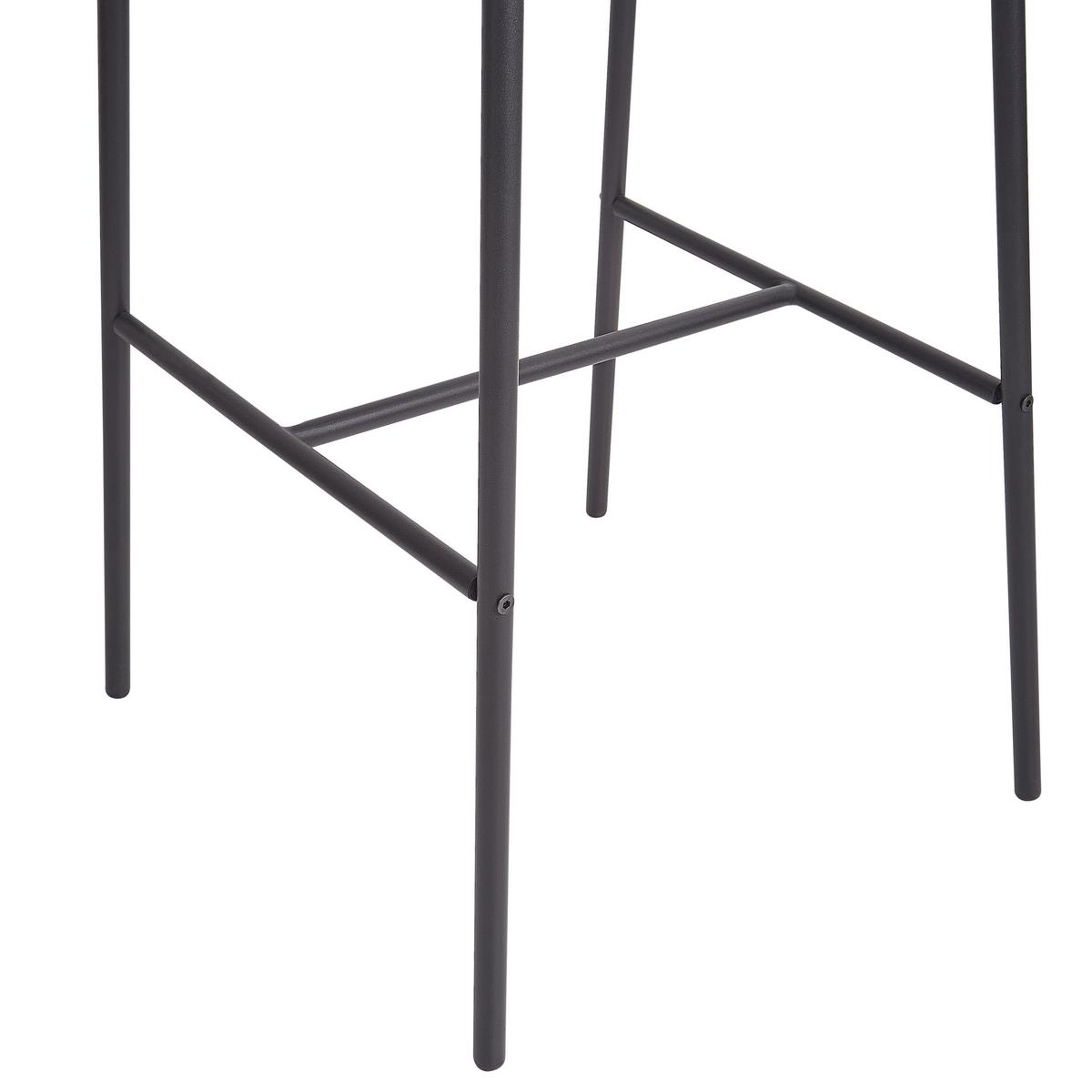 BARSTUHL 2er-Set Kunstleder Braun Kiana - Braun, Kunststoff (49/104/59cm) - Beliani