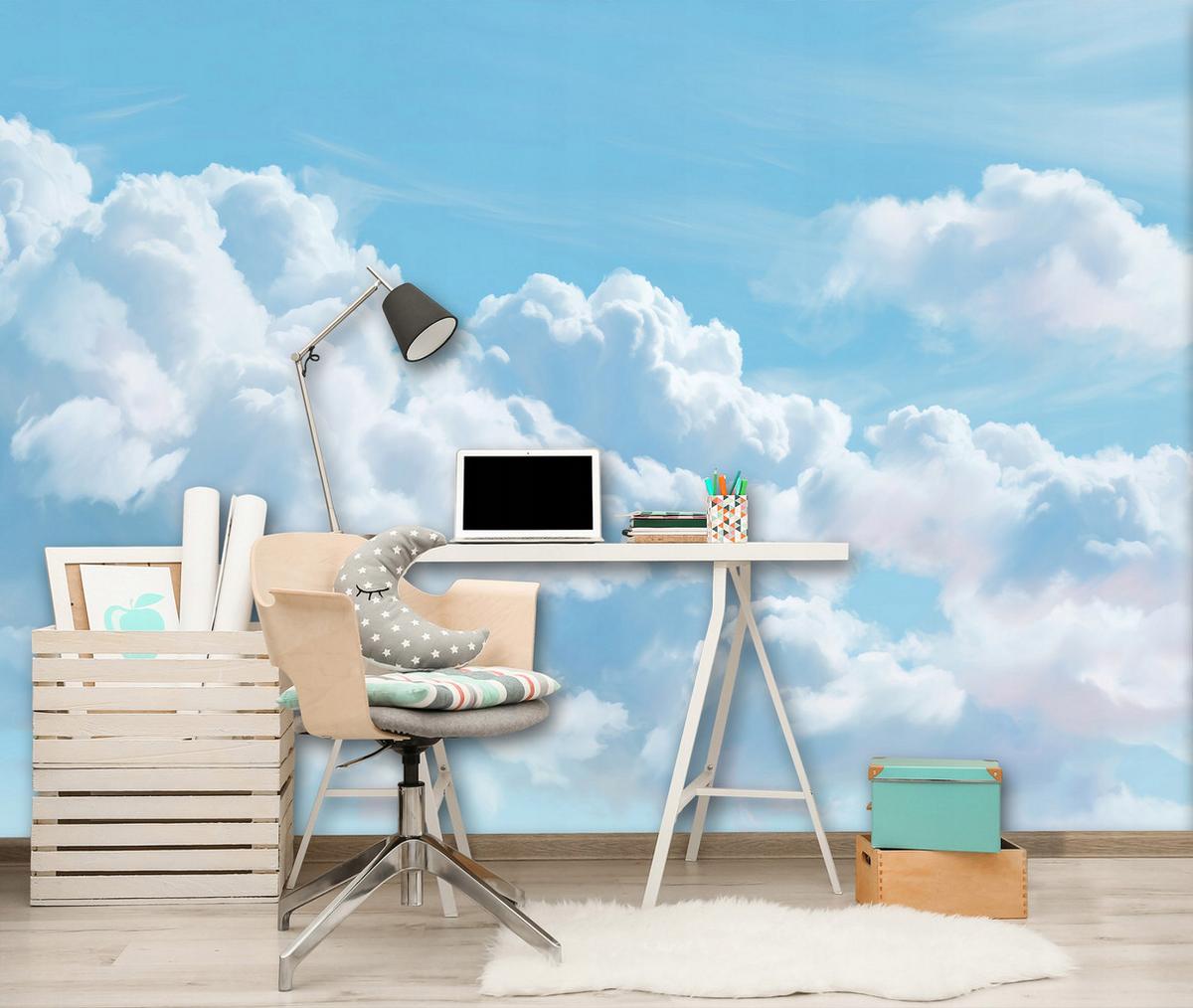 FOTOTAPETE Wolken Himmel Blau 250x175 cm - Multicolor, Papier (250/175cm) - Wallarena