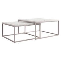 COUCHTISCH-SET Dual Cashmere - Kaschmir/Weiß, Holzwerkstoff/Metall (76/76/39cm) - MIRJAN24