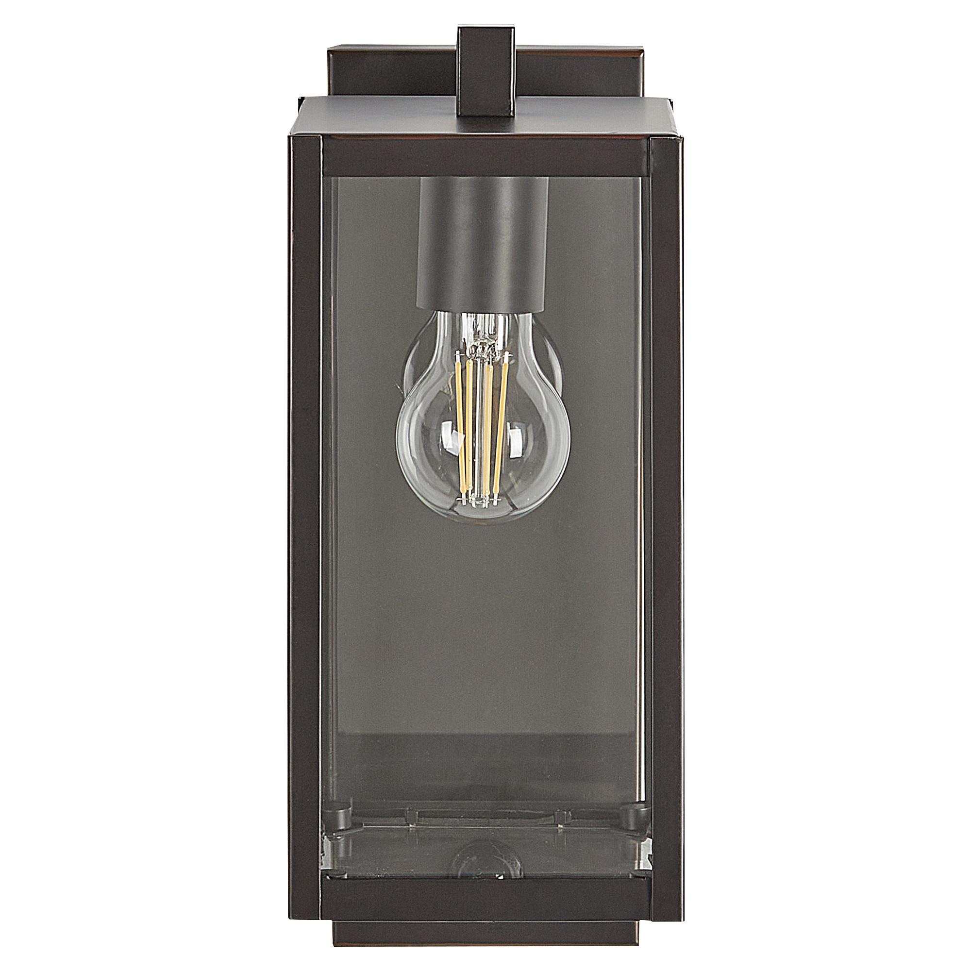 AUSSENWANDLEUCHTE Megget 20/20/33 cm - Schwarz, Metall (20/33/20cm) - Beliani