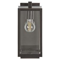 AUSSENWANDLEUCHTE Megget 20/20/33 cm - Schwarz, Metall (20/33/20cm) - Beliani