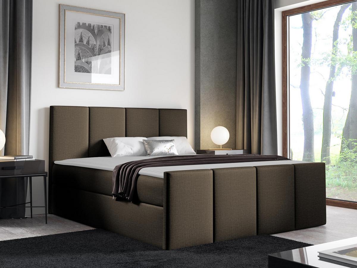 BOXBETT Lars - H3 - Braun, Holz (160/200cm) - MIRJAN24