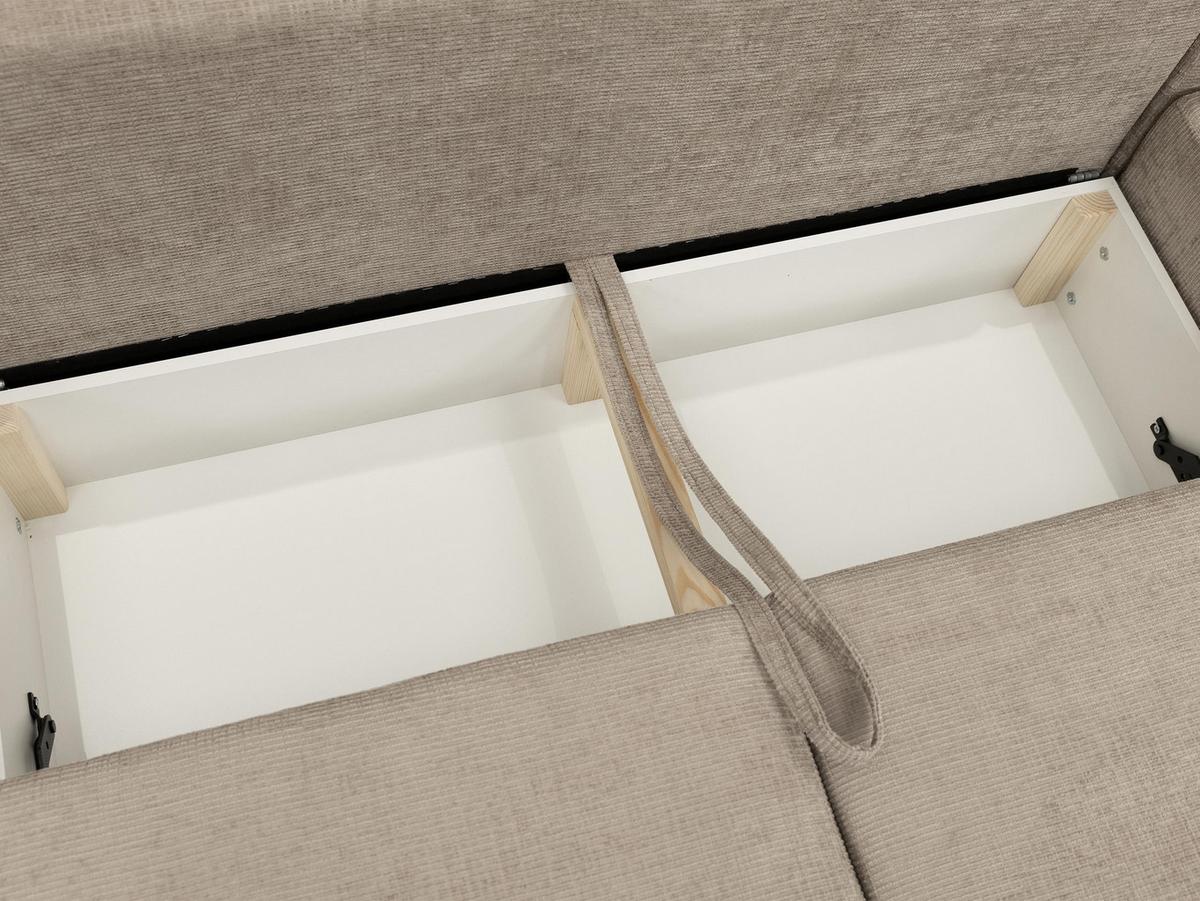 WOHNLANDSCHAFT Bella XL - Hellgrau/Schwarz, Holz/Kunststoff (338/85/168cm) - MIRJAN24