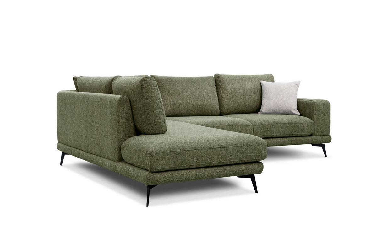 ECKSOFA MEDIOLANE 5-Sitzer, olivgrün - Olivgrün, Holzwerkstoff/Textil (219/282cm) - Wozimo