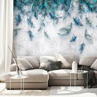 SELBSTKLEBENDE FOTOTAPETE 147/105 cm - Blau/Grau, Kunststoff/Textil (147/1cm) - KUNSTLOFT