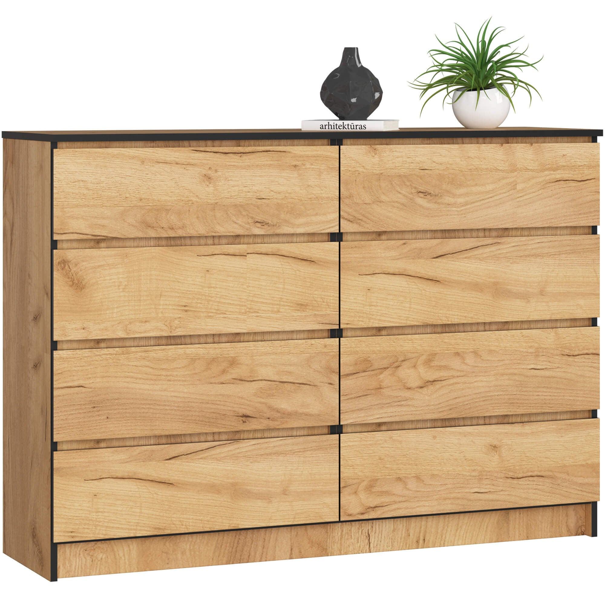 KOMMODE Eiche Craft 99/138/40 - Eiche San Remo, Holzwerkstoff (138/99/40cm) - RAUMHIRSCH FURNITURE