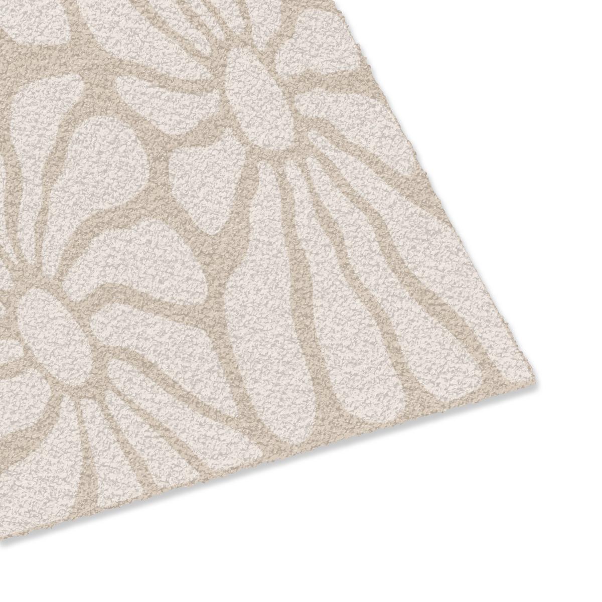 FUSSMATTE Floral - Druck - Beige - Braun - Minimalistisch Schmutzfangmatte 60x40 cm - Sandfarben, Kunststoff (60/0.4cm) - MuchoWow