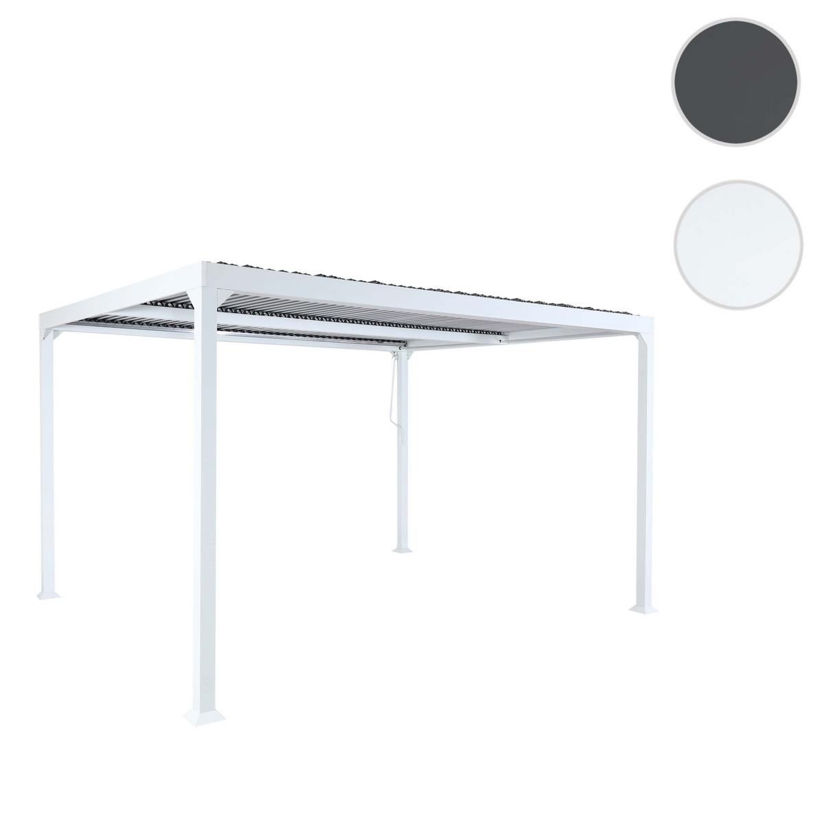 PERGOLA Weiß - Weiß, Metall (306/224/368cm) - MCW