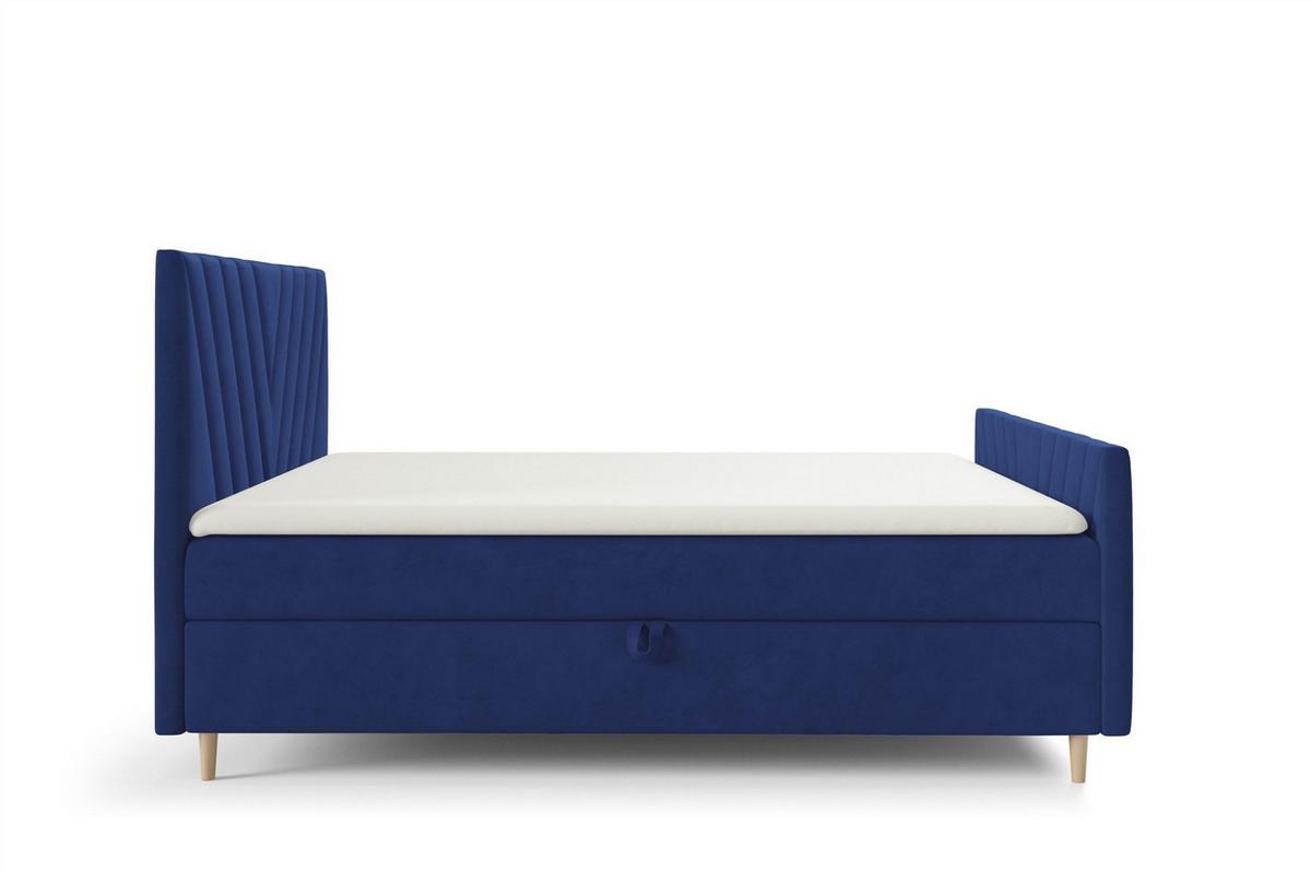 BOXBETT Carlito Premium - Blau, Holzwerkstoff/Textil (160/200cm) - Fun Möbel