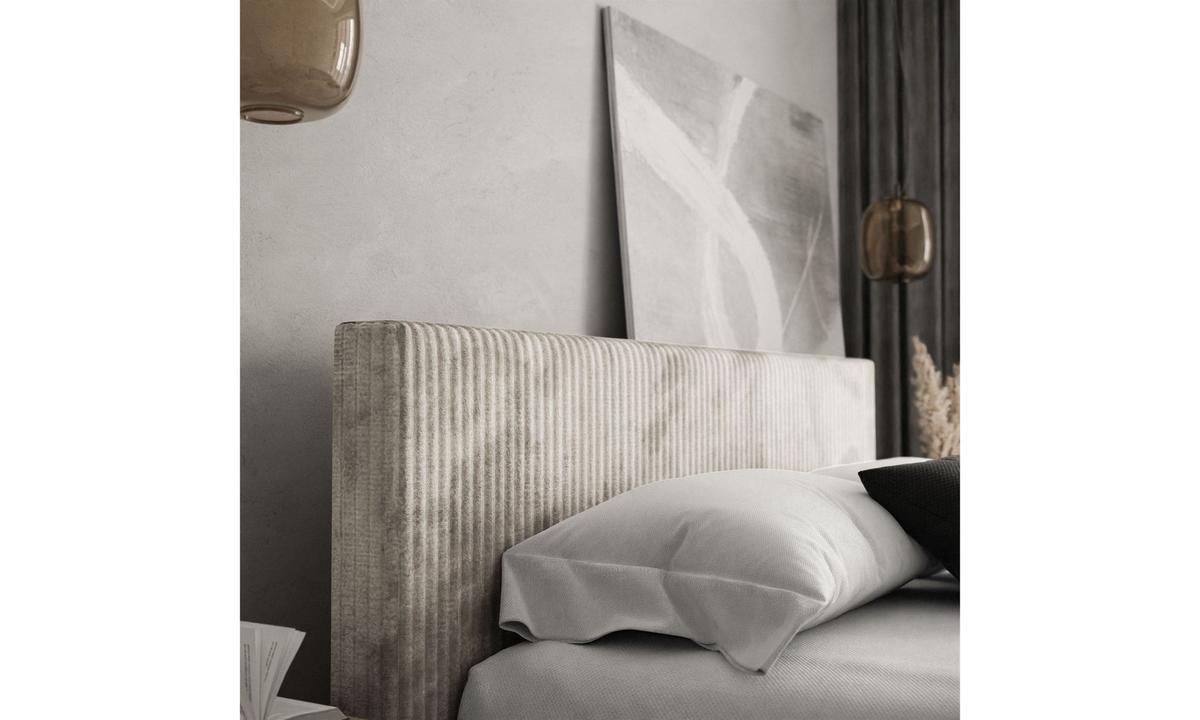 POLSTERBETT TILIA 180x200 cm Tilia 03, 34 Holzlatten, Kopfteil 95 cm - Creme, Textil (180/200cm) - Lookway