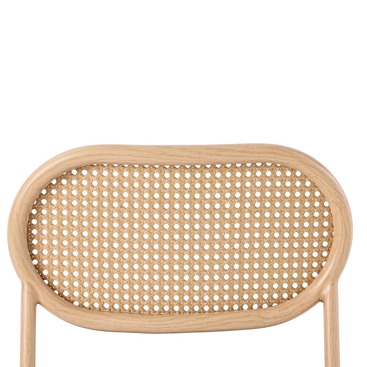 ESSZIMMERSTUHL Set 2er Braun PU & Rattan Polsterstuhl mit Metallbeinen - Braun, Kunststoff (46/80/48cm) - Urban Meuble