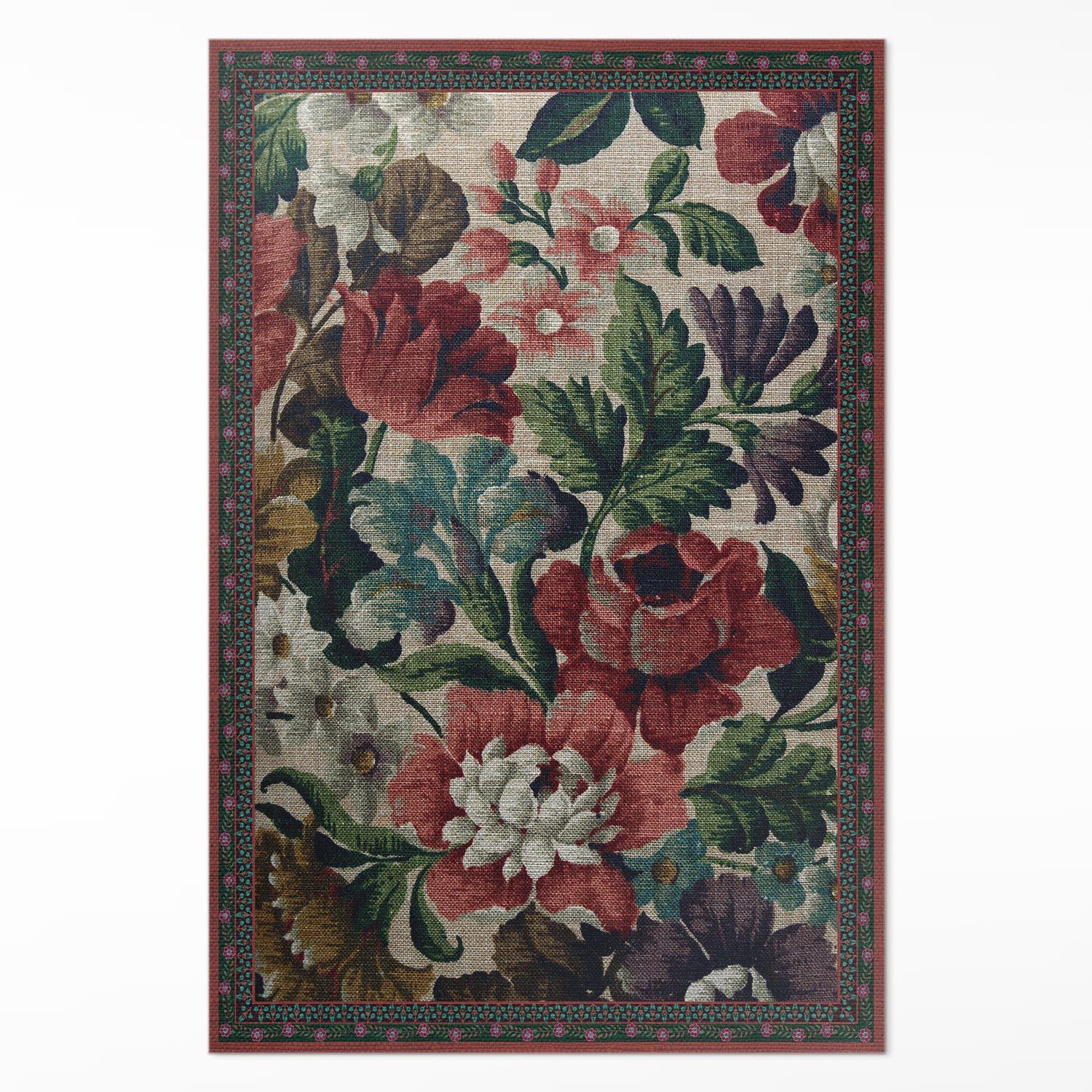 TEPPICH 140x210 cm Zarte Blumen Voller Farben - Grün, Kunststoff (140/210cm) - Wallfluent