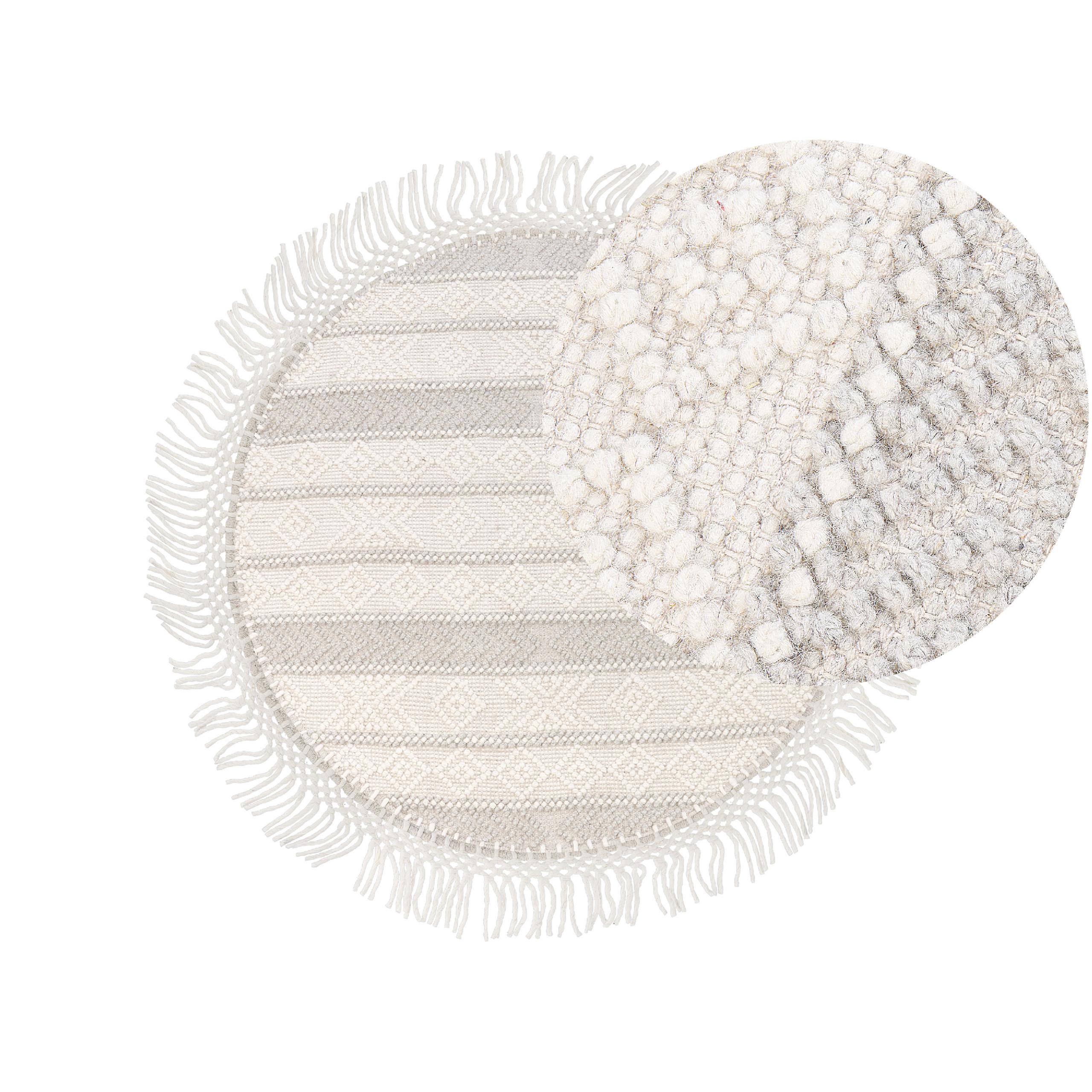 KURZFLOR-TEPPICH Baltalar 140/140 cm - Beige, Textil (140/140cm) - Beliani