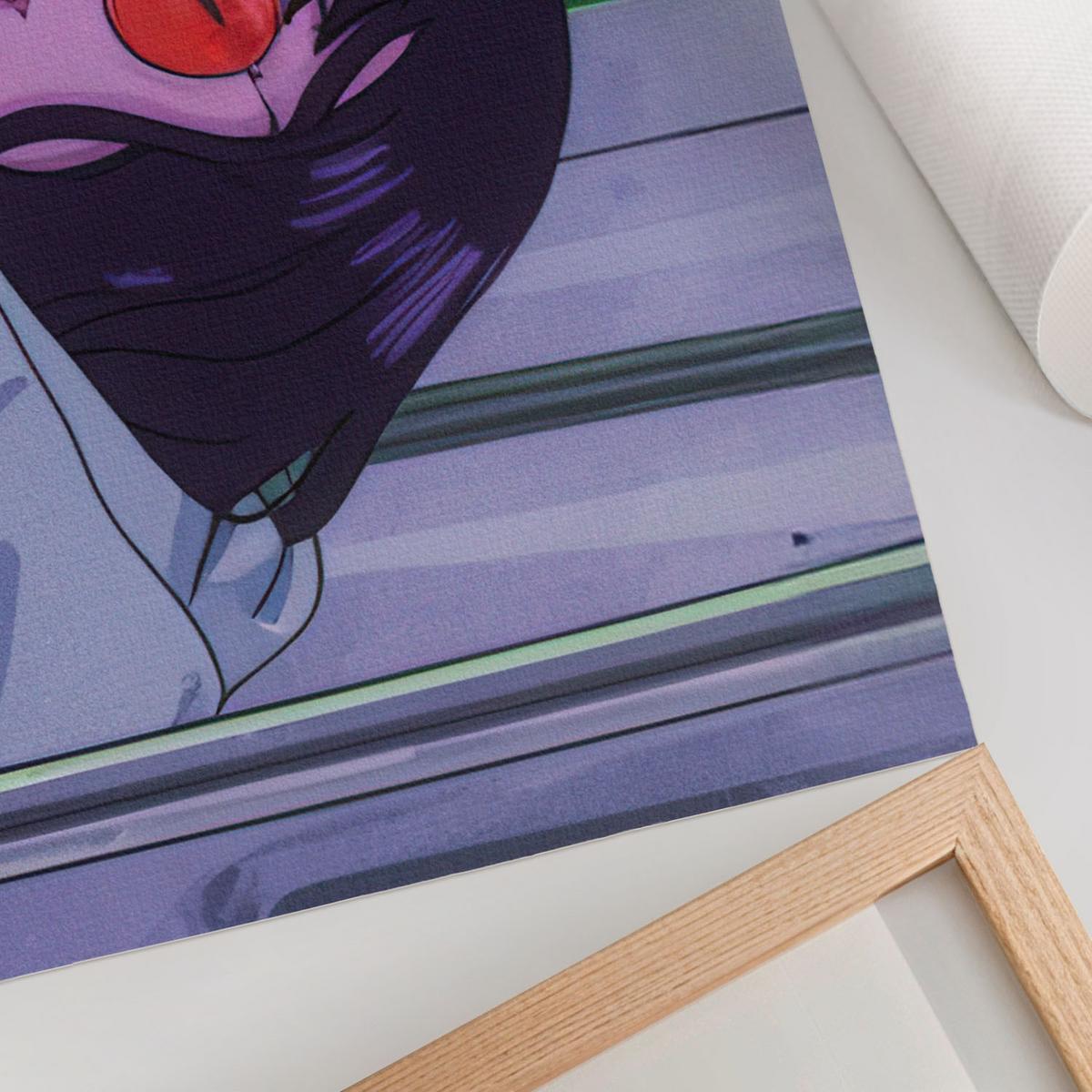 POSTER - 84x59 cm (A1) - Patryk Michalski - Mädchen in der U-Bahn - Violett, Textil (84/59.4/0.1cm) - TULUP