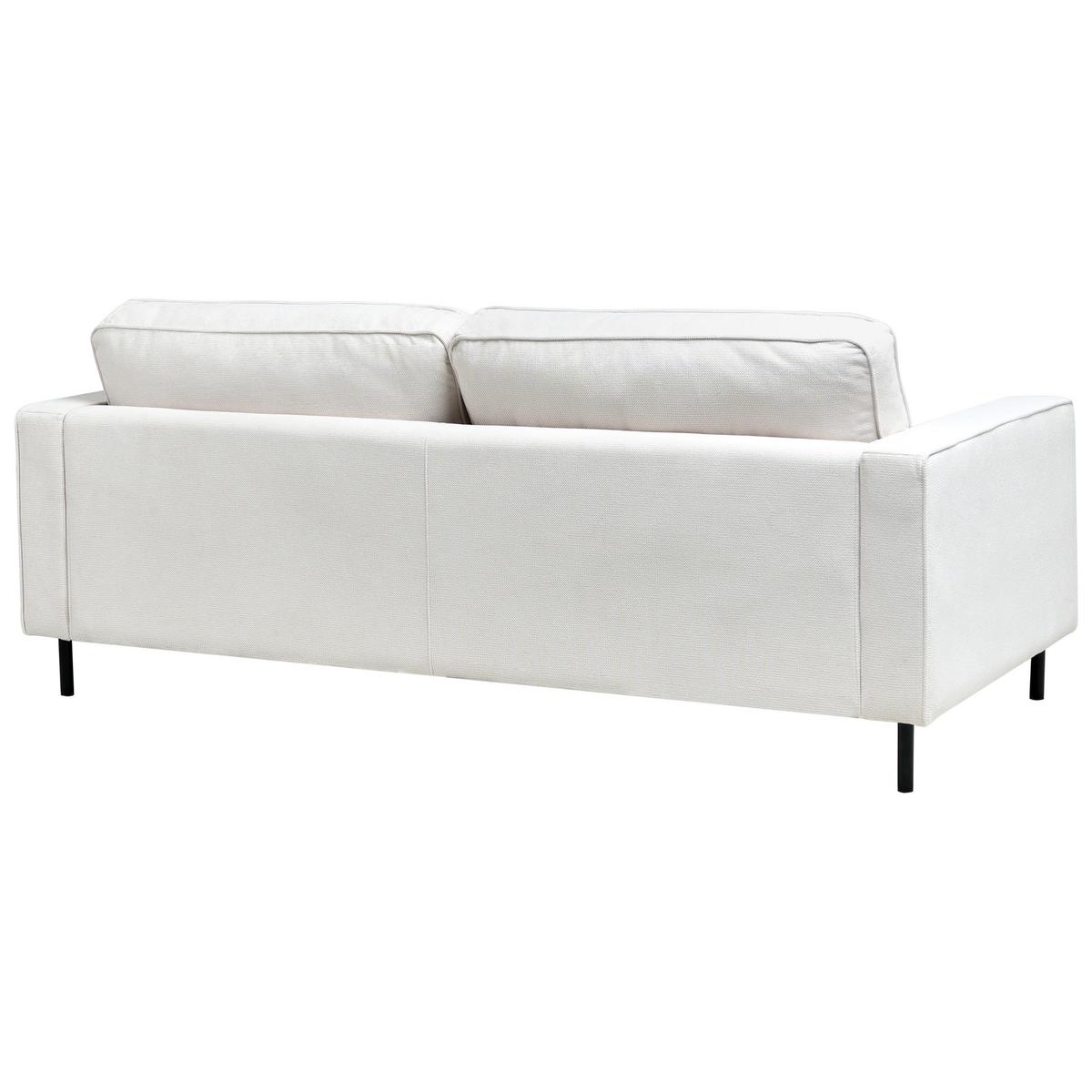 3-SITZER-SOFA Stoff Cremeweiß Savalen - Creme, Textil (204/87/91cm) - Beliani