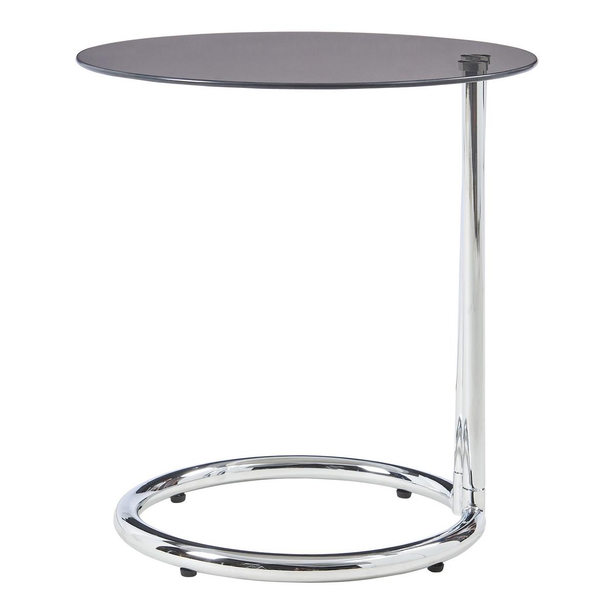 BEISTELLTISCH Ylivieska - Chromfarben/Bronzefarben, Glas/Metall (44.5/44.5/46cm) - [en.casa]