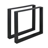 TISCHGESTELL-SET 2 TLG. Makers - Schwarz, Metall (80/72/8cm) - [en.casa]