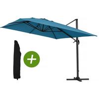 SONNENSCHIRM sun 4 Blau - Blau, Metall (400/300cm) - Habitat Garten