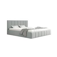POLSTERBETT Detroit Komplettset - Hellgrau, Holzwerkstoff/Textil (140/200cm) - Fun Möbel