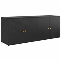 GARTENSCHRANK Hughes 80/55.5/198 cm - Schwarz, Holzwerkstoff (80/198/55.5cm) - Nettlife