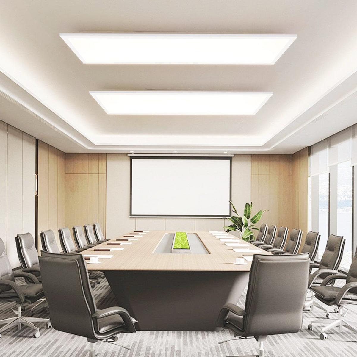 LED-DECKENLEUCHTE Lucido 119.5/29.5/5.6cm - Weiß, Metall (29.5/119.5/5.6cm) - Nettlife