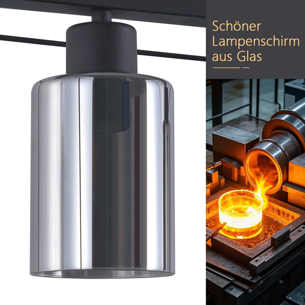 PENDELLEUCHTE Martell 25/6/148 cm - Schwarz, Metall (6/25/148cm) - Nettlife